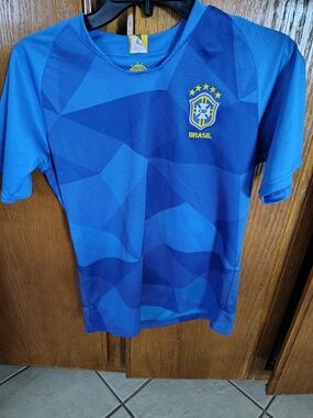 Brasil CBF Soccer Futbol Jersey Away National Team Large Yellow #12 Size M Preow